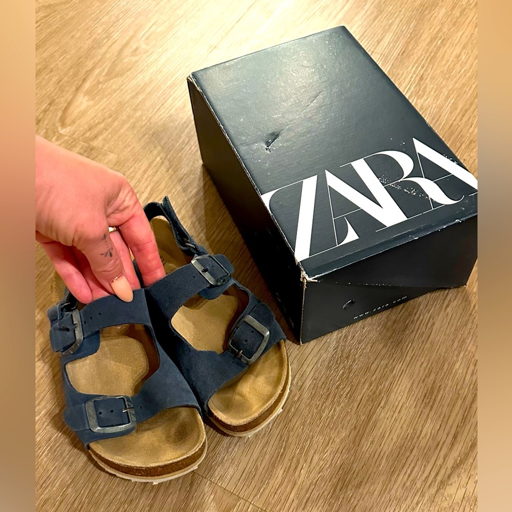 Zara Kids Blue leather Sandals